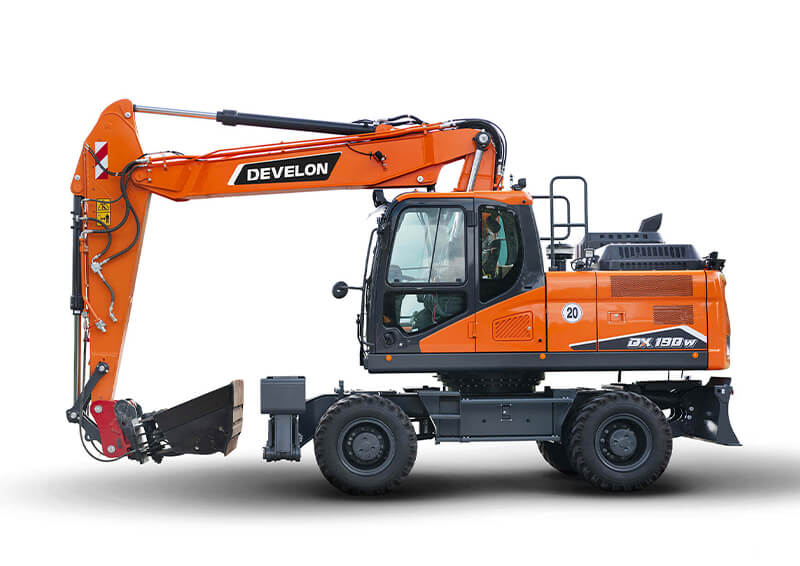 kolesni bager model develon dx190w-7