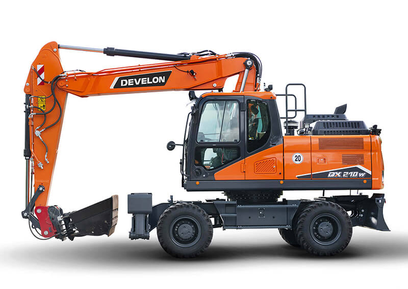 kolesni bager model develon dx210w-7